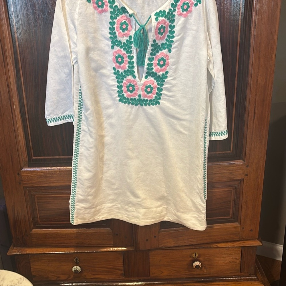 JCrew White Embroidered Swim Cover-Up - Picture 3 of 13